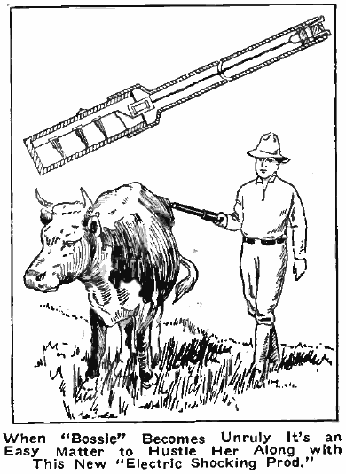 A historical image of a cattle prod, one of the first electroshock weapons