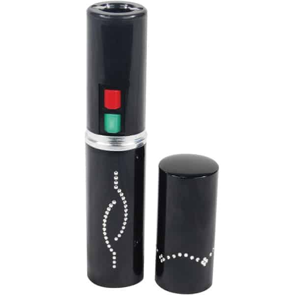 Image of lipstick taser device in black. | Safety Technology