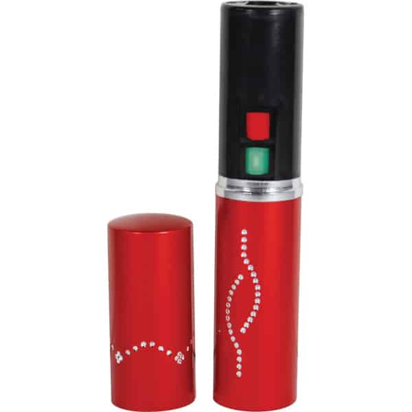 Image of lipstick taser device in red. | Safety Technology